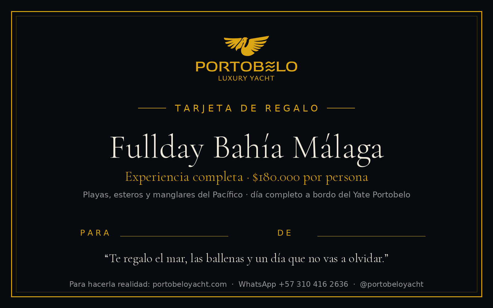 Tarjeta de regalo — Fullday Bahía Málaga